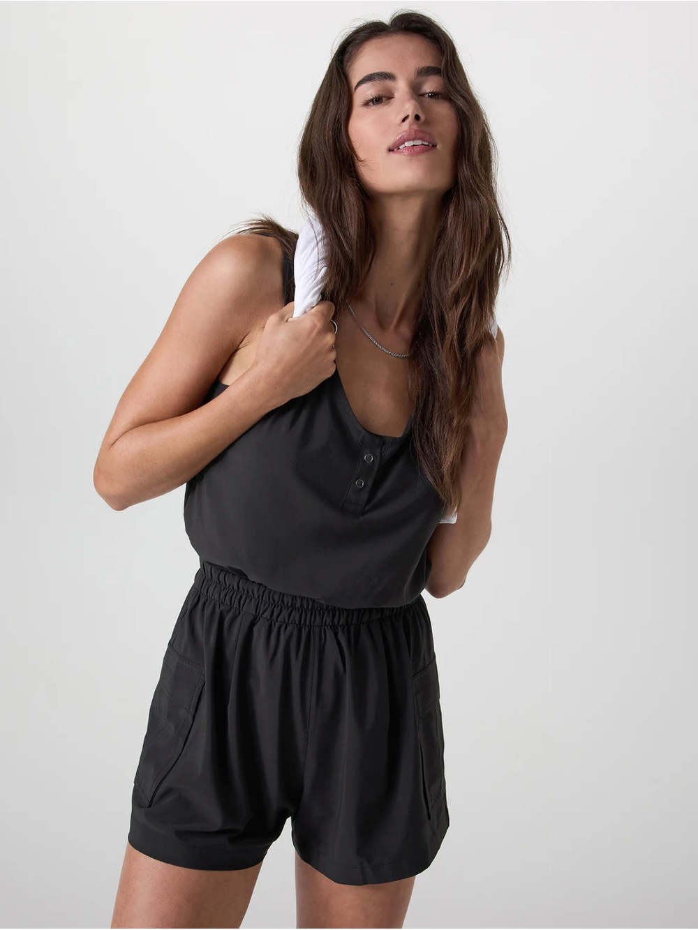 Black Vuori Villa Utility Romper